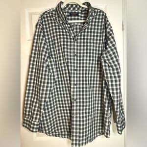 Roundtree & Yorke Big & Tall Non-Iron Long Sleeve Medium Plaid Shirt Size 2XT